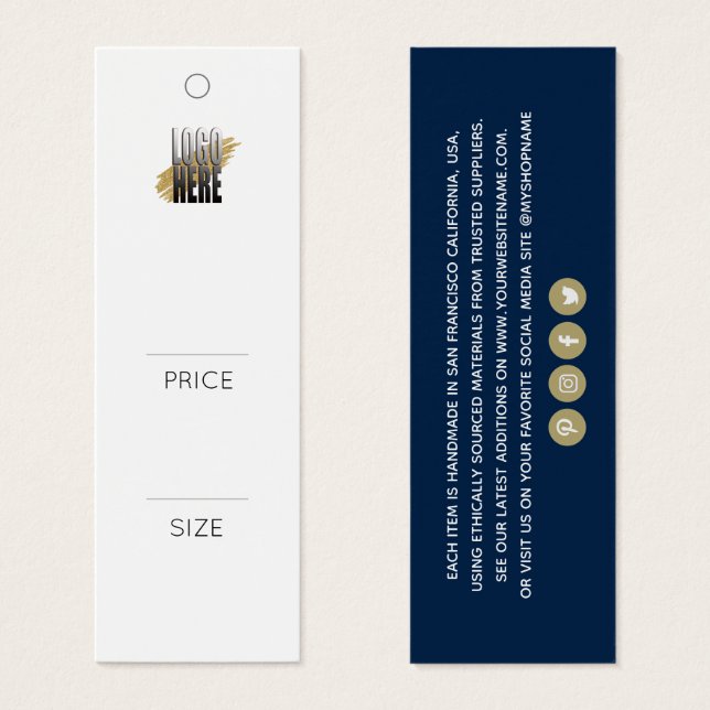 Marque de prix du logo de la marine professionnell (Devant & derrière)