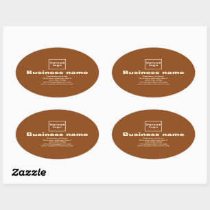 Marque d'entreprise sur Sticker en forme ovale Bro