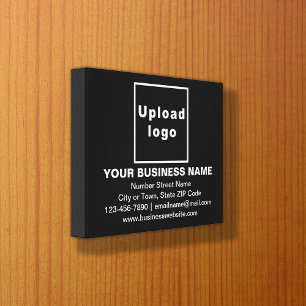 Marque d'entreprise sur toile rectangle noir