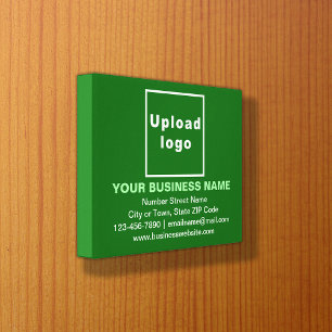 Marque d'entreprise sur toile rectangle vert