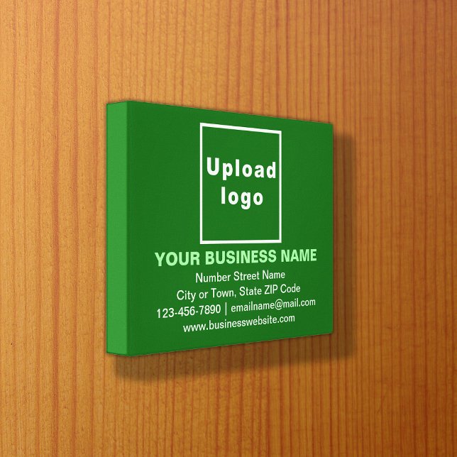 Marque d'entreprise sur toile rectangle vert (Créateur téléchargé)