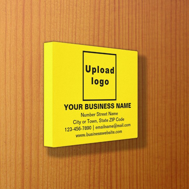 Marque d'entreprise sur toile rectangulaire jaune (Créateur téléchargé)