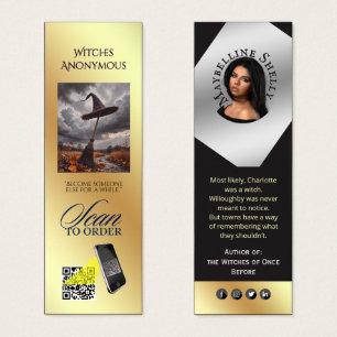 Marque-pages promotionnels en or rose pour auteurs
