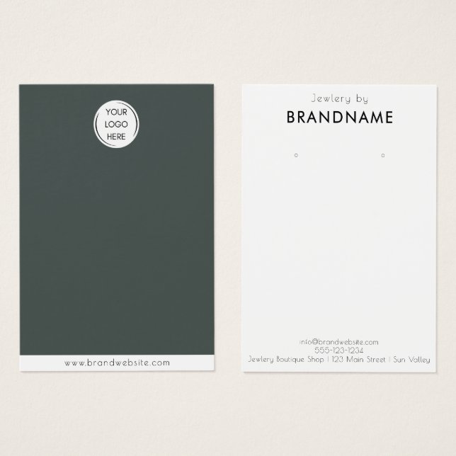 Marque personnalisée Logo oreille Bijoux Display C (Devant & derrière)