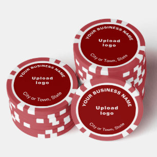 Marque Red Business sur les jetons de poker