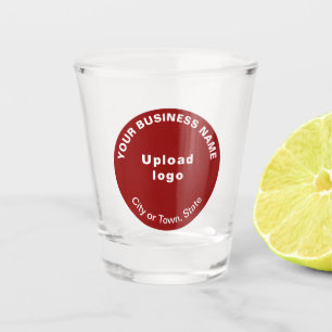 Marque rouge ronde d'affaires sur verre de tir