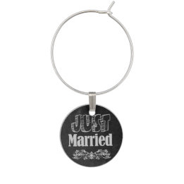 Marque-verres Style Chalkboard juste marié