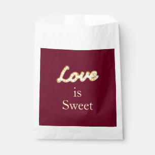 Marquee Lights Gefallen Bag - Marsala Geschenktütchen