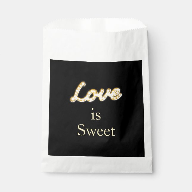 Marquee Lights Gefallen Beutel - schwarz Geschenktütchen (Vorderseite)