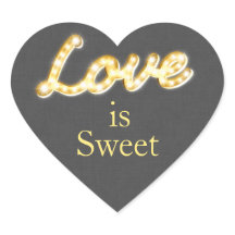 Marquee Lights Liebe ist Sweet Gray Burlap