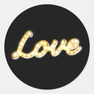 Marquee Lights Liebe Sticker - schwarz
