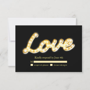 Marquee Lights UAWG - schwarz RSVP Karte
