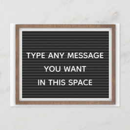 Marquee Sign Custom Message Postkarte