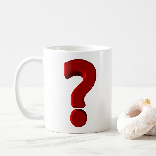 Marques de questions Mug (Avec donut)
