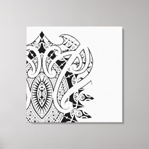 Marquesan polynesische und Maori- Artkunst Leinwanddruck