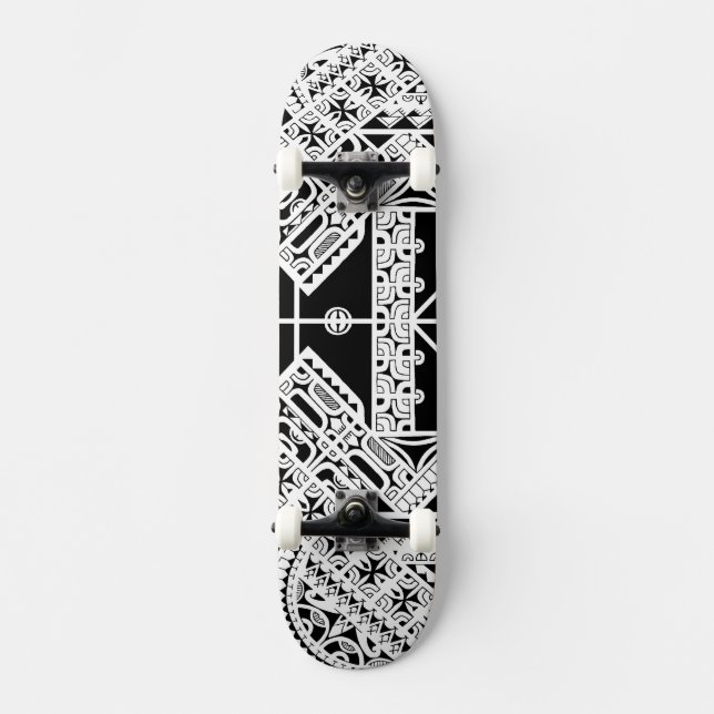 Marquesas polynesische Stammes- Kunst auf Skateboard (Vorderseite)