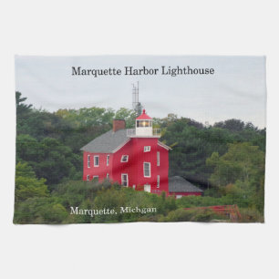 Marquette Harbor Lighthouse Küchentuch