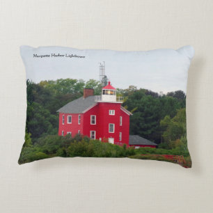 Marquette Harbour Lighthouse Akzent Kissen