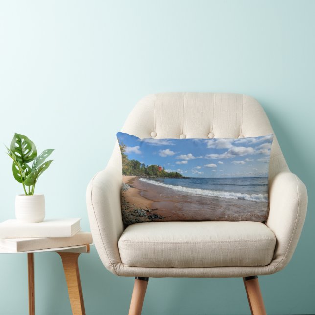 Marquette Harbour Lighthouse Pillow - Marquette, M Lendenkissen (Stuhl )