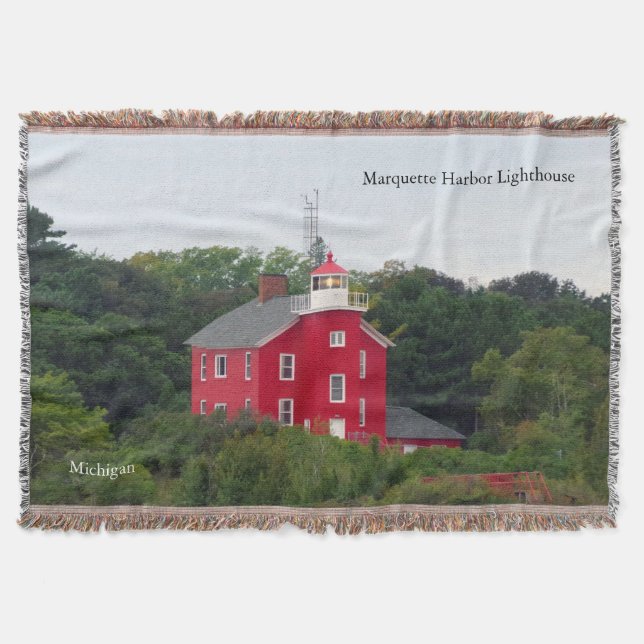 Marquette Harbour Lighthouse tissé couverture (Devant)