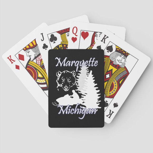 marquette Michigansnowmobile-Bärn-Spielkarten Spielkarten (Rückseite)