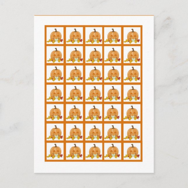 Marqueurs de cartes de bingo Automne Citrouille Ba (Devant)