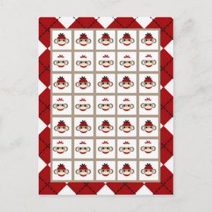 Marqueurs de cartes de bingo Jacquard de singe rou