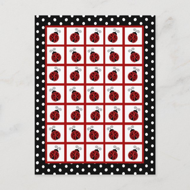 Marqueurs de cartes de bingo Red Ladybug (Devant)