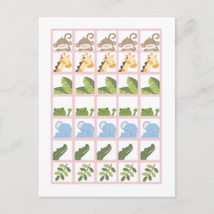 Marqueurs de cartes de bingo Safari Jungle Animaux