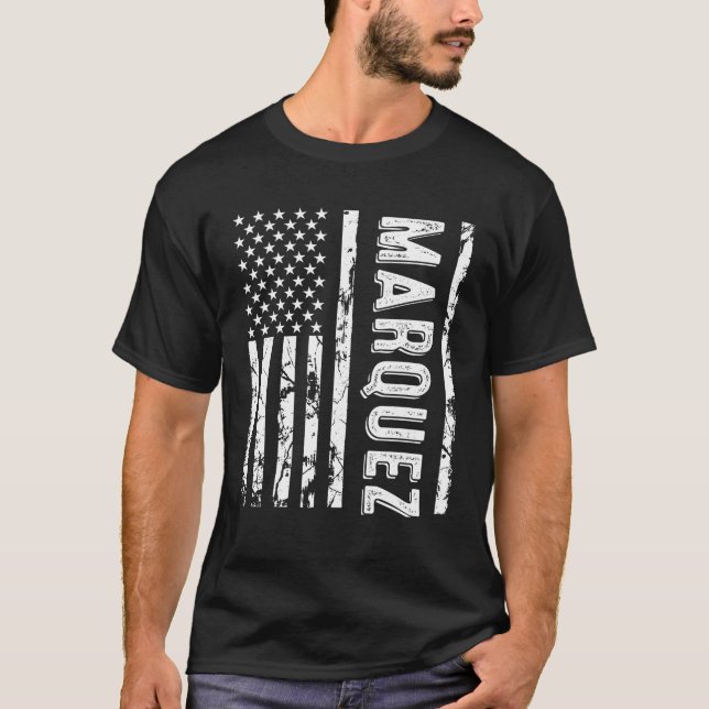 Marquez Nachname Funny Surname Team Marquez Famil T-Shirt (Vorderseite)