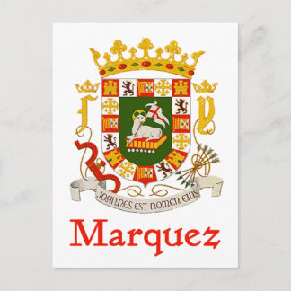 Marquez Schild von Puerto Rico Postkarte