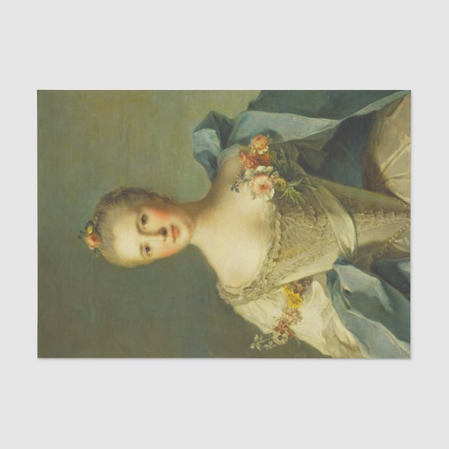 Marquise de Belestat von Jean-Marc Nattier Seidenpapier (Vorderseite)