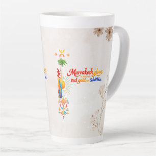 Marrakech Glows – Lebendiges Marokkanisches Kunst- Milchtasse
