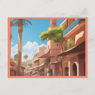 marrakech ki malerei kunst postkarte