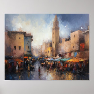 Marrakech Maroc Peinture Impression d'Art Affiche
