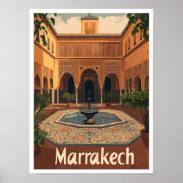 Marrakech Marocco Ristorante da Valentino Poster