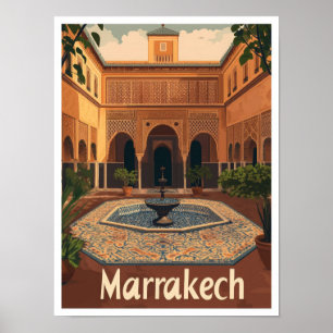 Marrakech Marocco Ristorante da Valentino Poster