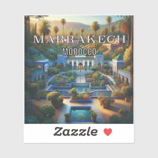 Marrakech Marokko 3 Inch Vinyl Sticker (Blatt)