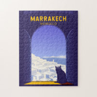 Marrakech Marokko Kat Retro