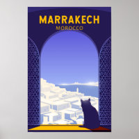Marrakech Marokko Kat Retro
