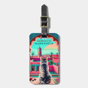 Marrakech Marokko Katze Reisen Tourismus Souvenir Gepäckanhänger