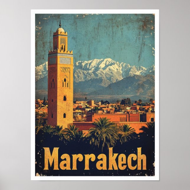 Marrakech Marokko Kunst, Dichtung und Musik Poster (Vorne)