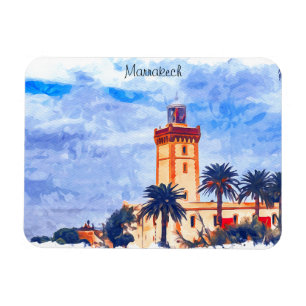Marrakech Marokko Moschee Reise Magnet