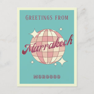 Marrakech Marokko Urlaub Retro Postcard Postkarte