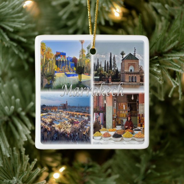 MARRAKECH-Mosaik, Marokko, Keramikornament (Baum)