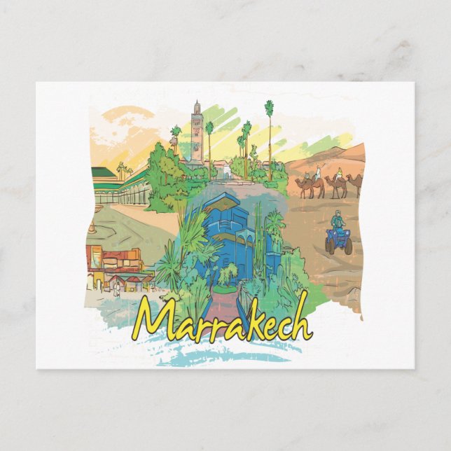 Marrakech Postkarte (Vorderseite)