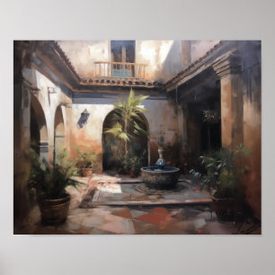 Marrakech Riad Marokko Kunst, Dichtung und Musik Poster