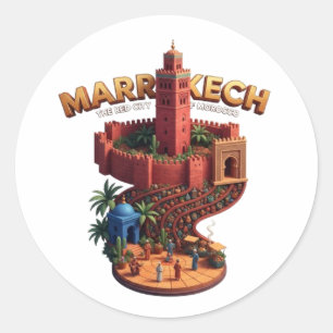 MARRAKECH RUNDER AUFKLEBER