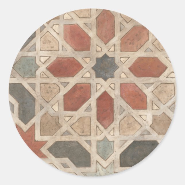 Marrakesch-Design II Runder Aufkleber (Vorderseite)