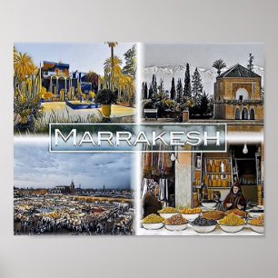 Marrakesch - Marocco - Mosaik - Poster